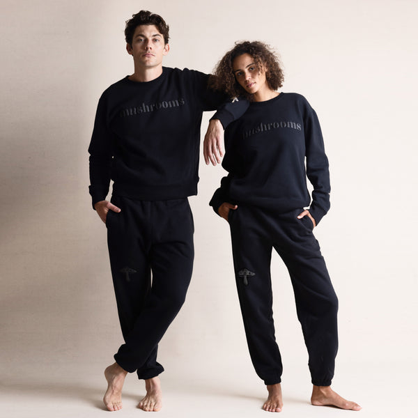 mushroom sweats - black